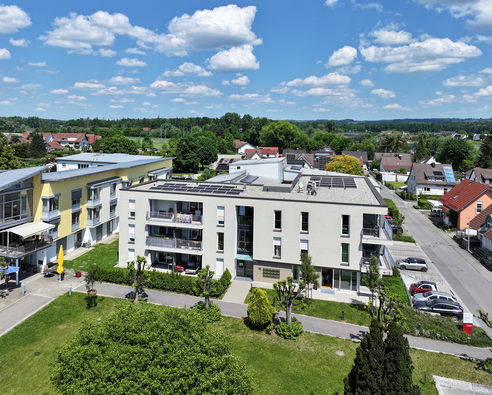 Außenanlage des Service-Wohnens Meckenbeuren-Brochenzell